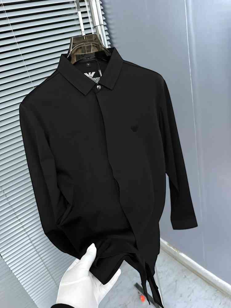 Black Armani Exchange Grey Premium Quality Cotton Shirt