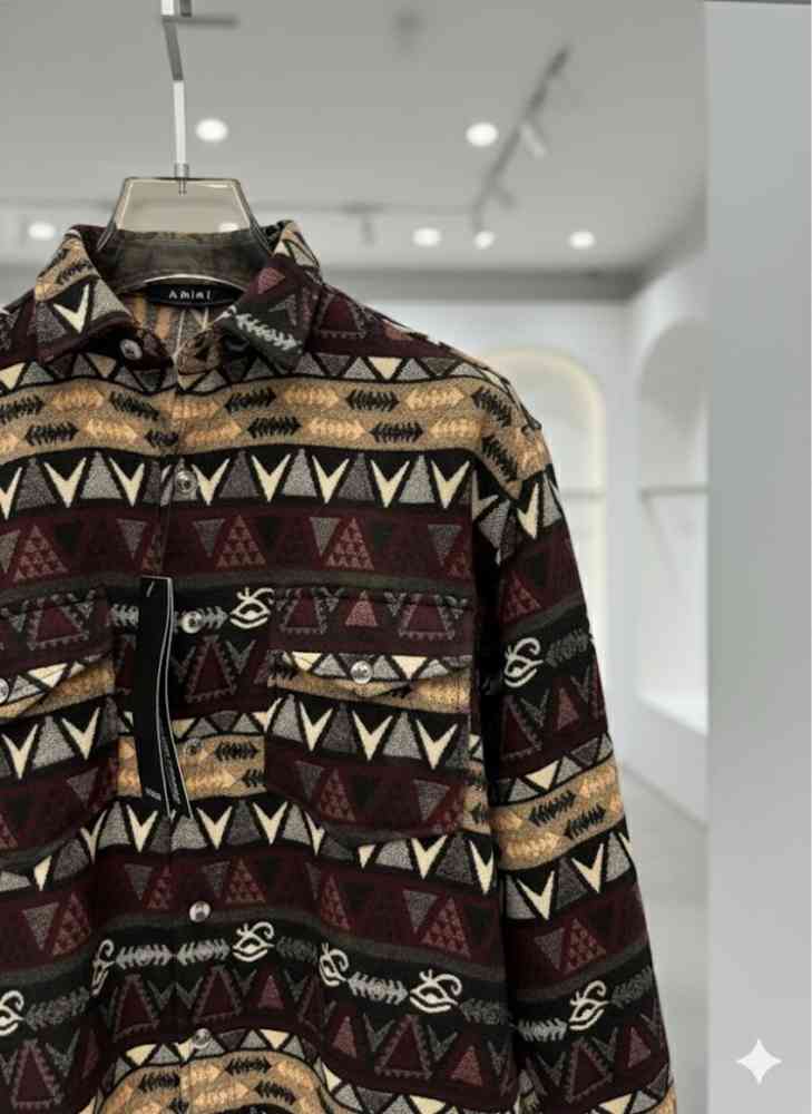 Amiri Print Dark Brown Premium Quality Men's Shirt-2