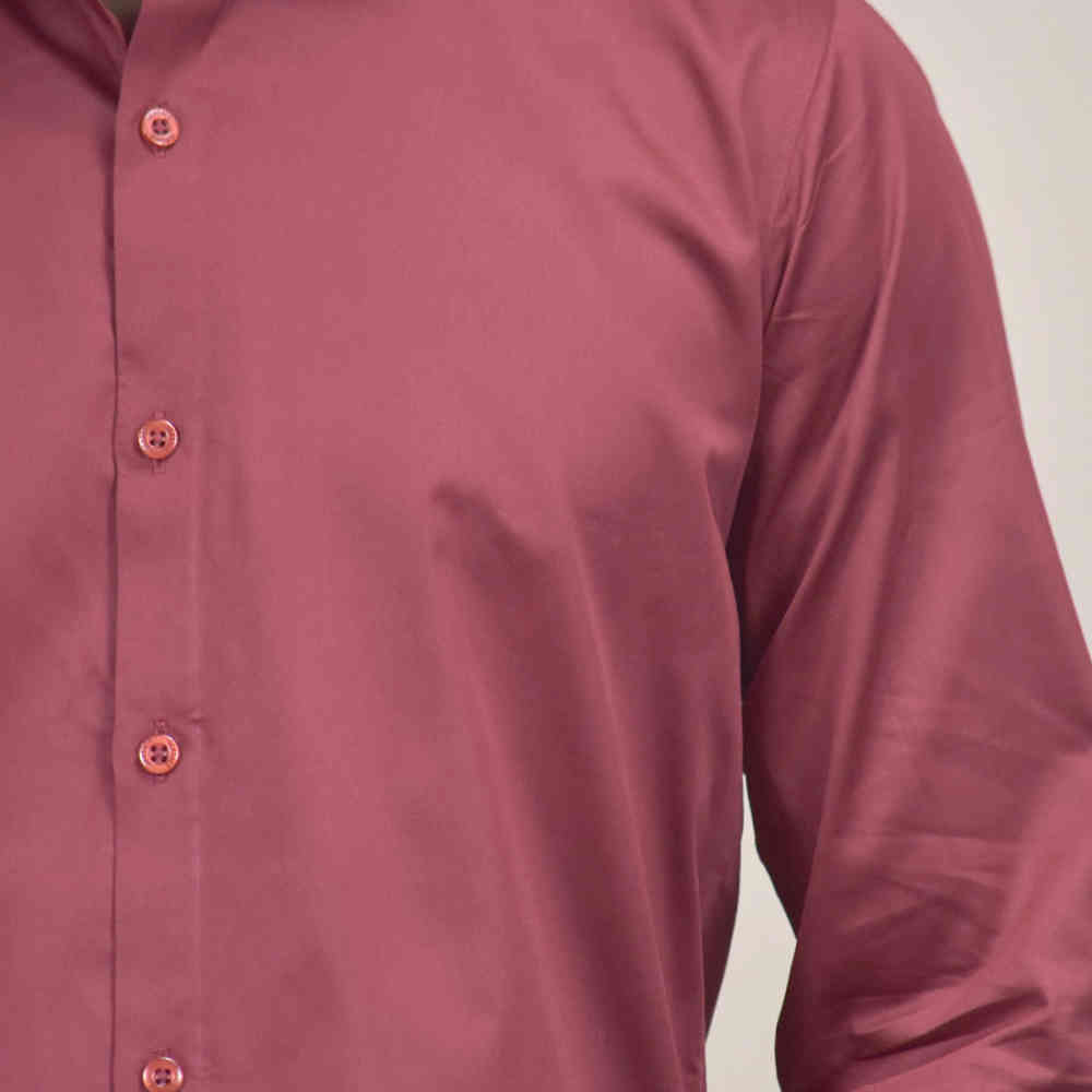 Versace Embroidered Wine Premium Cotton Shirt-4