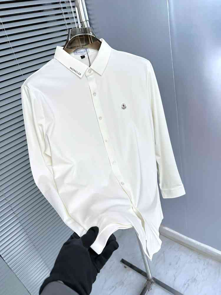 White Moncler Green Pemium Quality High End Authentic Shirt