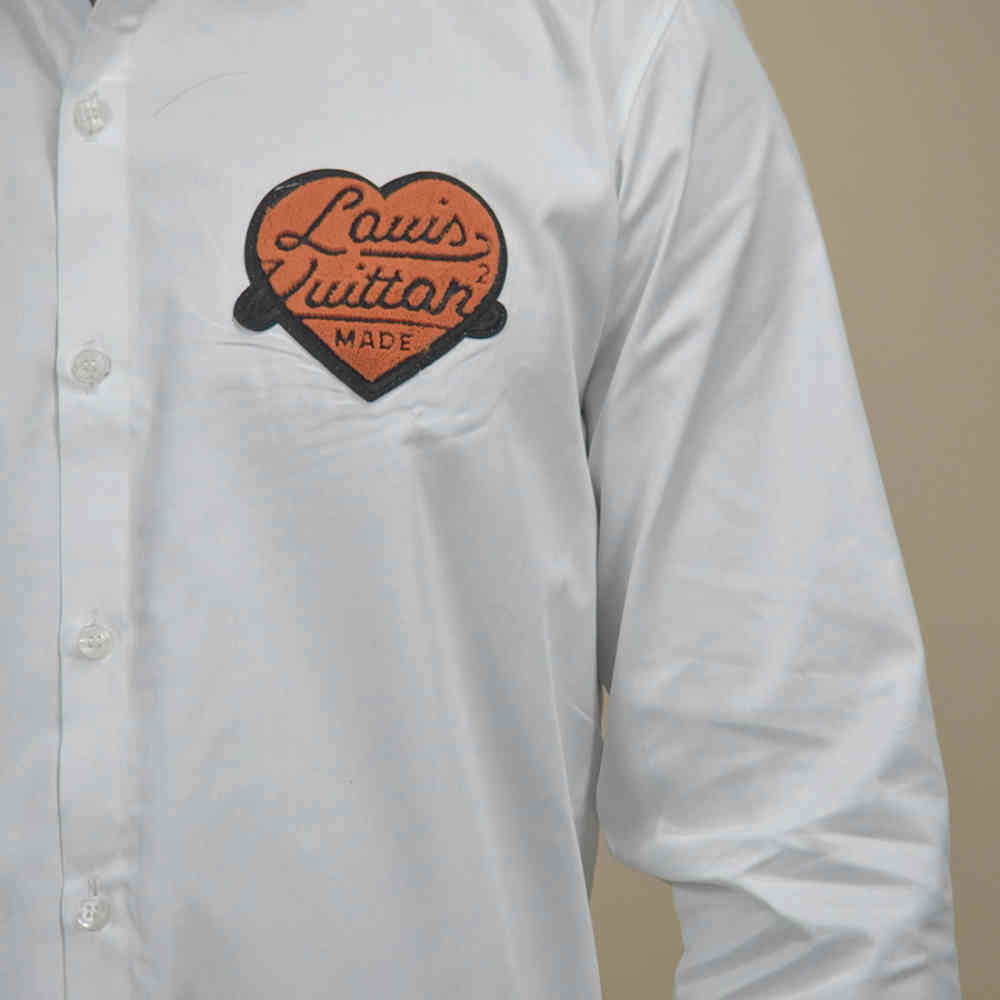 Louis Vuitton Heart Print White Premium Shirt-4