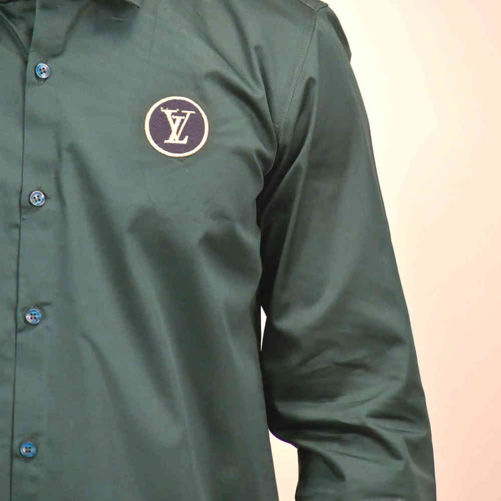 Louis Vuitton Green Premium Quality Shirt-4