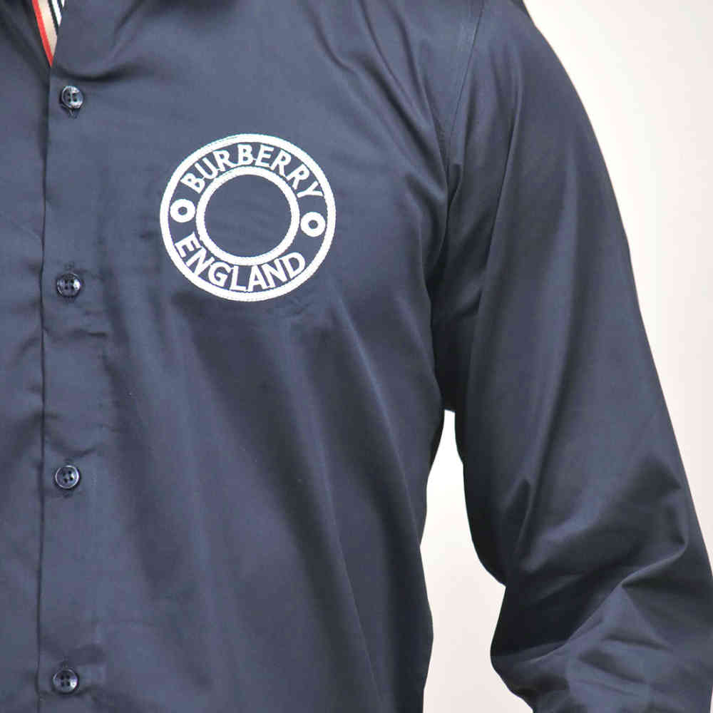 Burberry Navy Blue Premium Quality Shirt-4
