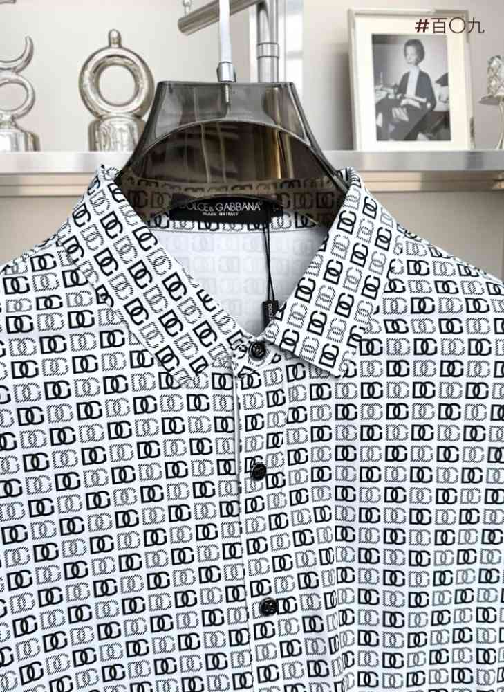 Dolce & Gabbana Geometric White Full Sleeves Shirt-1