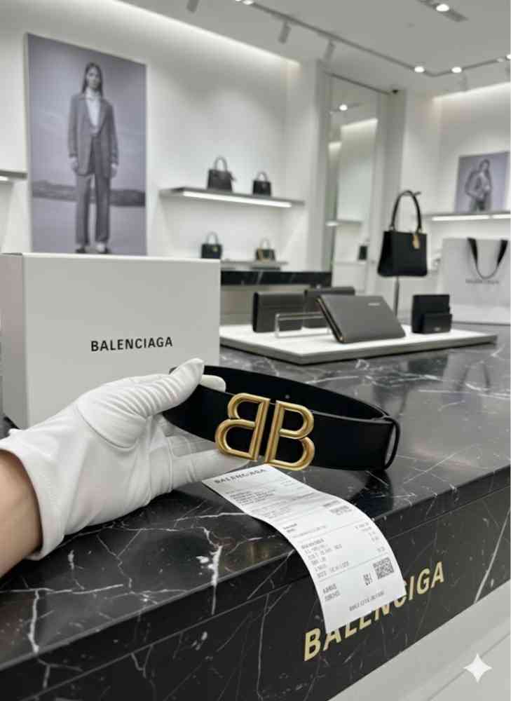 Balenciaga Black Premium Quality Leather Belt-5
