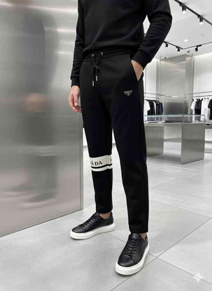 Prada Black Premium Quality Warm Track Pant-thumb-0