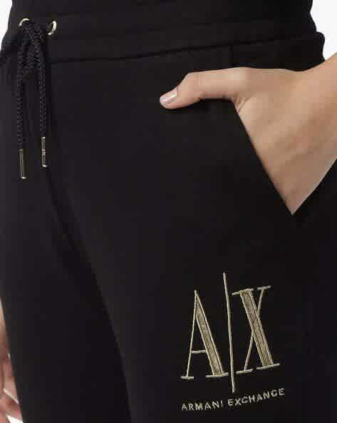 Armani Exchange Black Premium Quality Warm Track Pant-thumb-0
