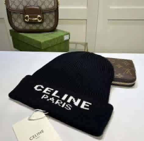 Celine Monogram Black Premium Edition Cashmere Beanie-2