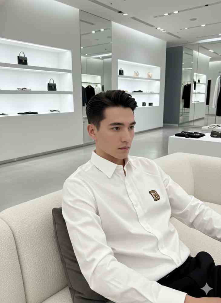 Balmain Embroidered White Premium Cotton Shirt-2