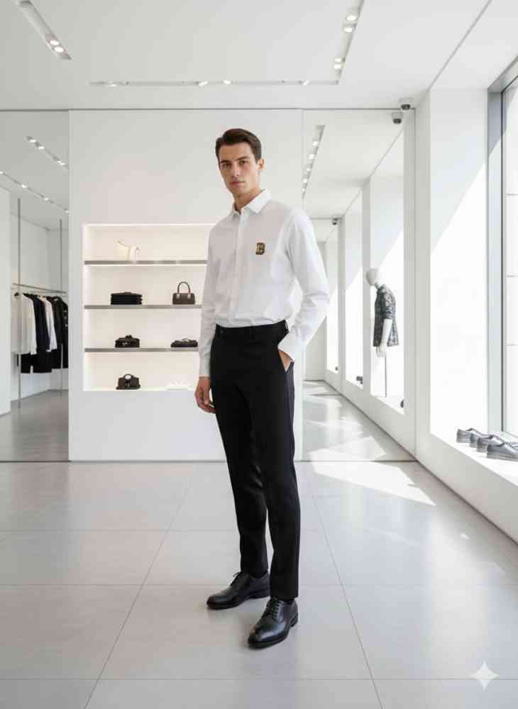 Balmain Embroidered White Premium Cotton Shirt-3