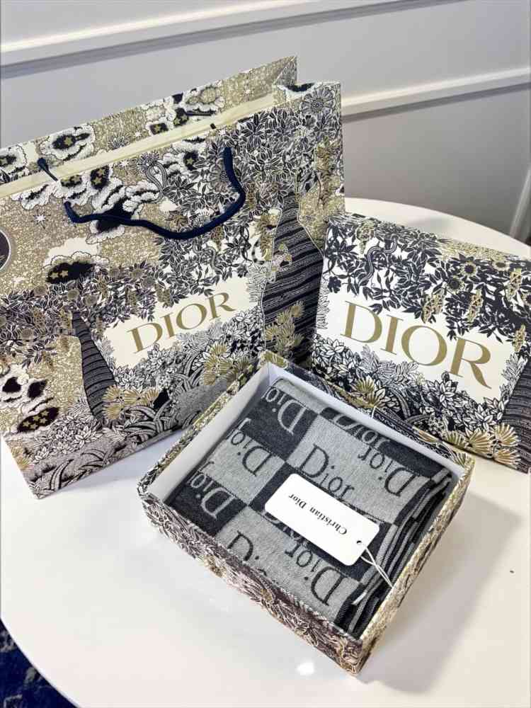 Dior Blue Premium Quality Woollen Stole-1