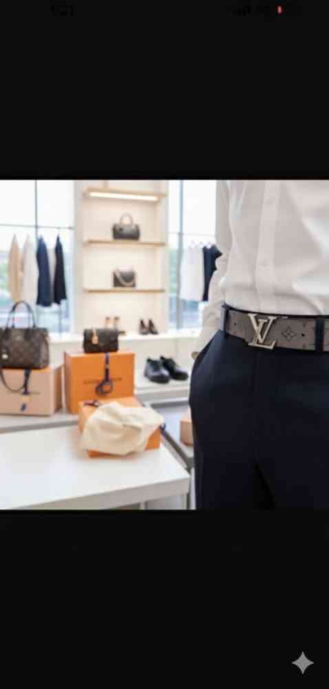 Louis Vuitton Silver Premium Quality Belt-1