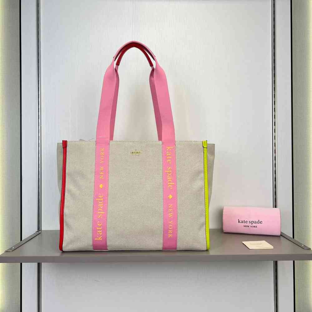 Beige Kate Spade Red Kip Nylon/Canvas Tote Bag