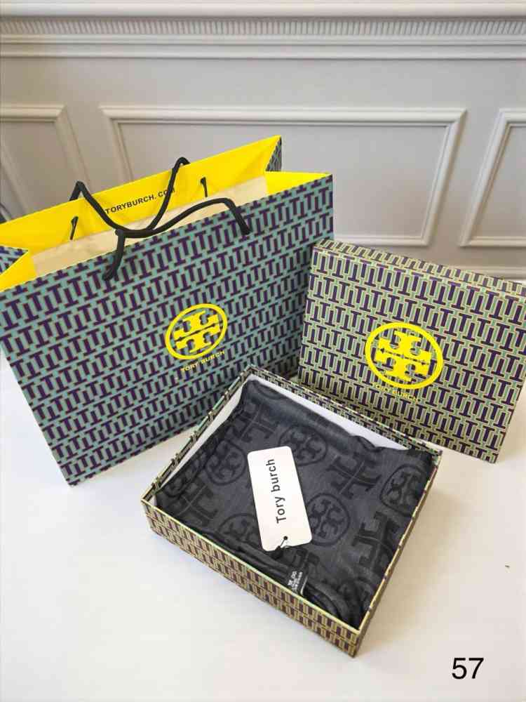 Tory Burch Designer Black Woollen Stole-2