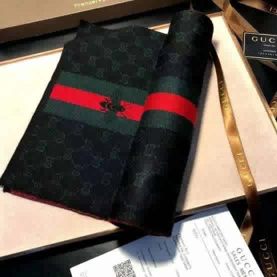 Gucci GG Monogram Warm  Black Woolen Stole-2