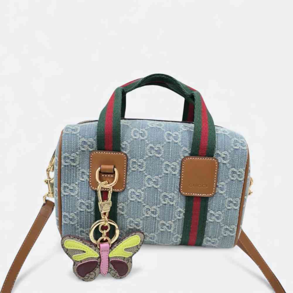 Gucci Mini Speedy Blue Handbag-2