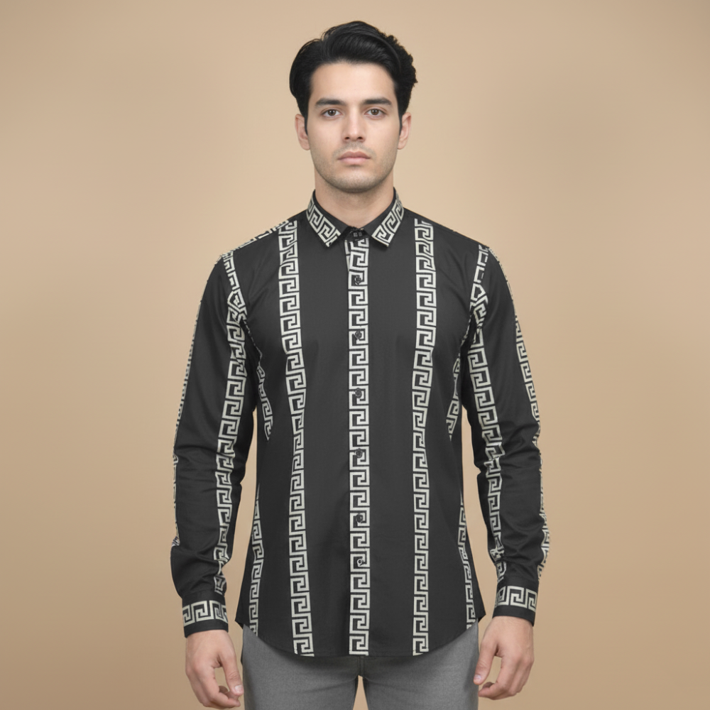 Versace Black logo Print Premium Shirt-1