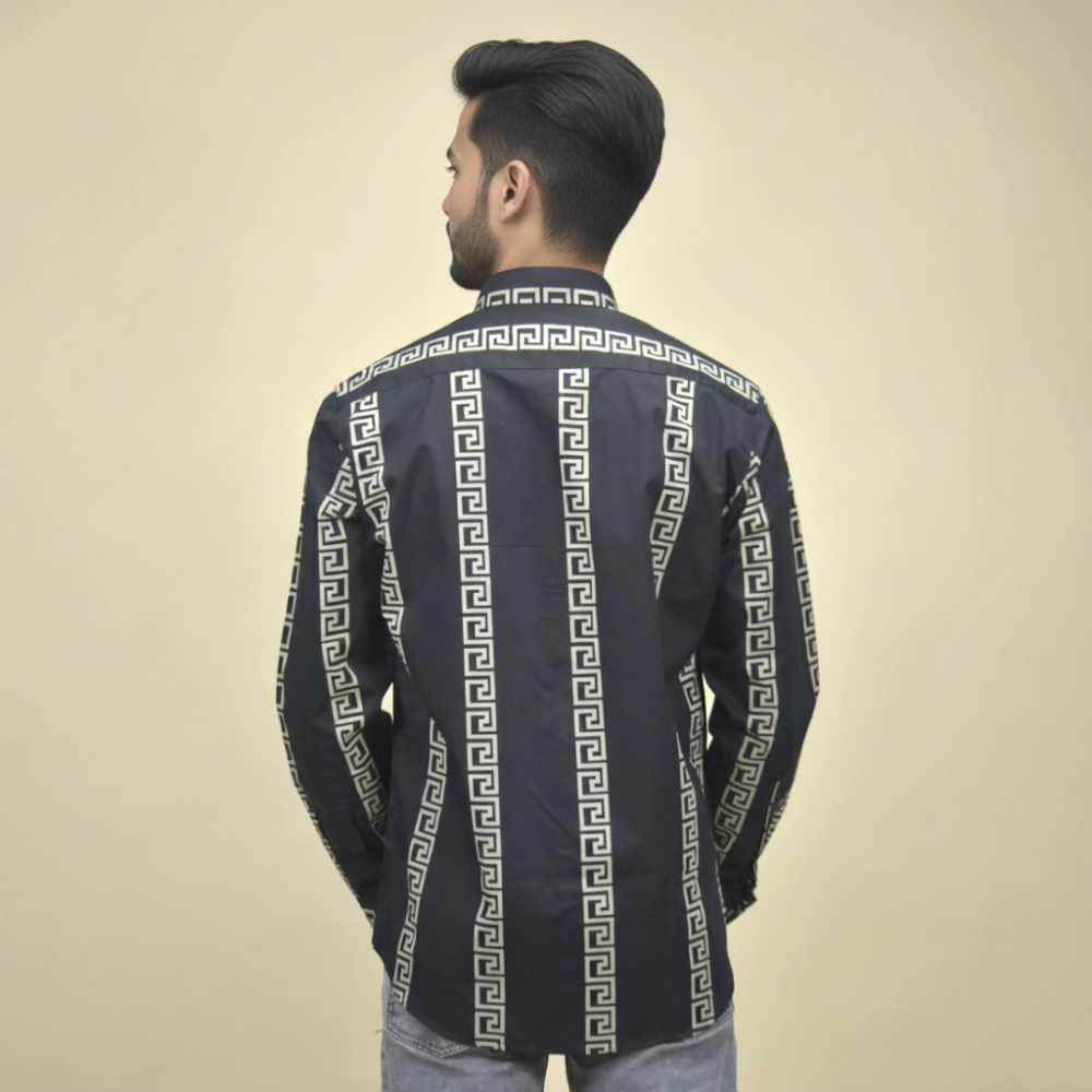 Versace Black logo Print Premium Shirt-3