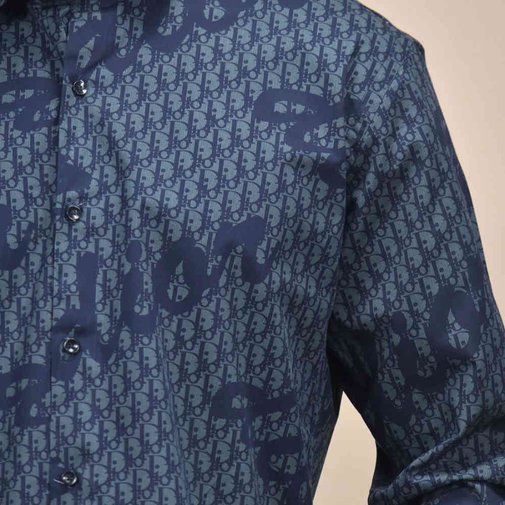 Dior Navy Blue Premium Quality Shirt-4