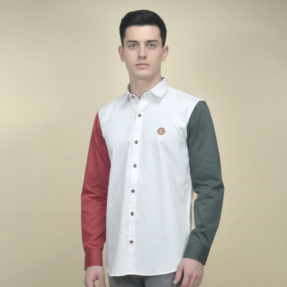 White Gucci Black Premium Quality Cotton Shirt
