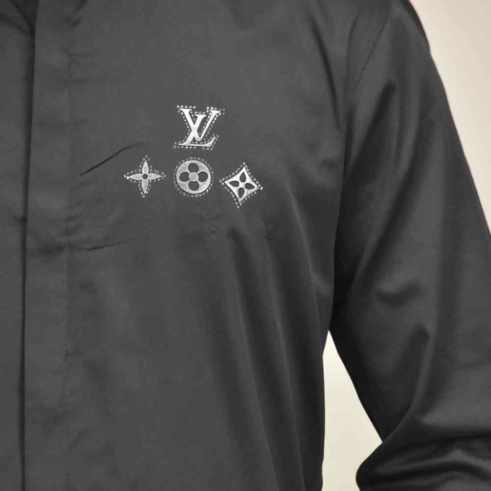 Louis Vuitton Monogram Black Luxury Shirt-4