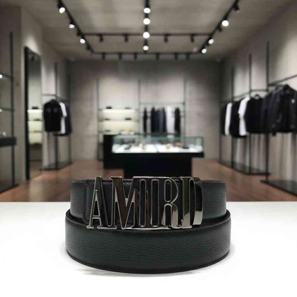 Amiri Black Premium Quality Belt-4