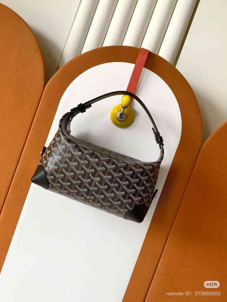 Black Goyard Bowling PM Green Toiletry Tote Bag