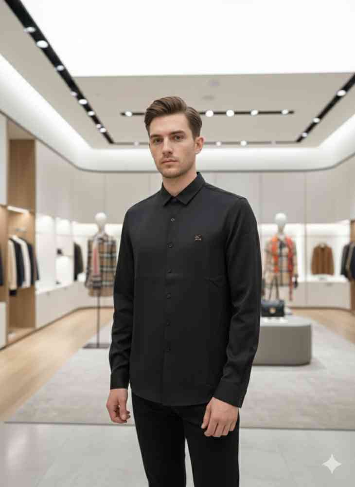 Black Burberry Blue Premium Quality Shirt