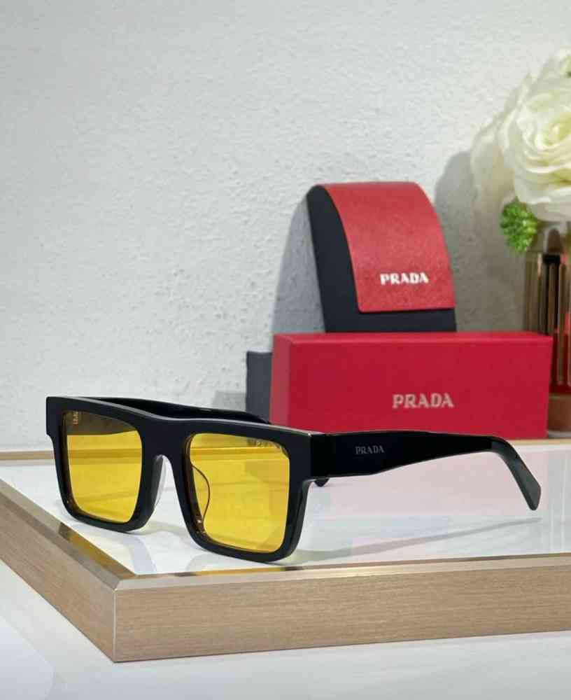 Yellow Prada Blue Luxury Premium Quality Sunglasses
