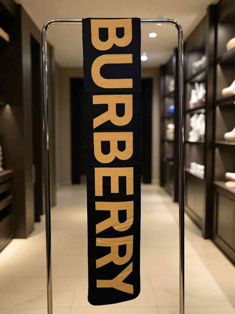 Burberry Cashmere Black/Brown Premium Quality Muffler-2