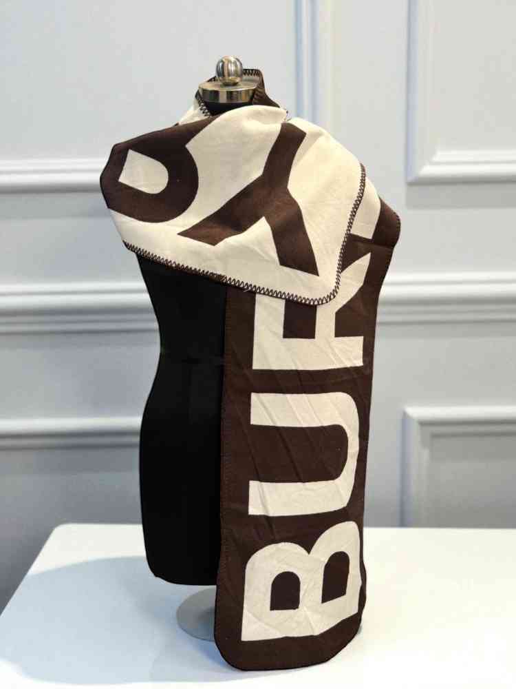 Brown Burberry Cashmere Black Premium Quality Muffler