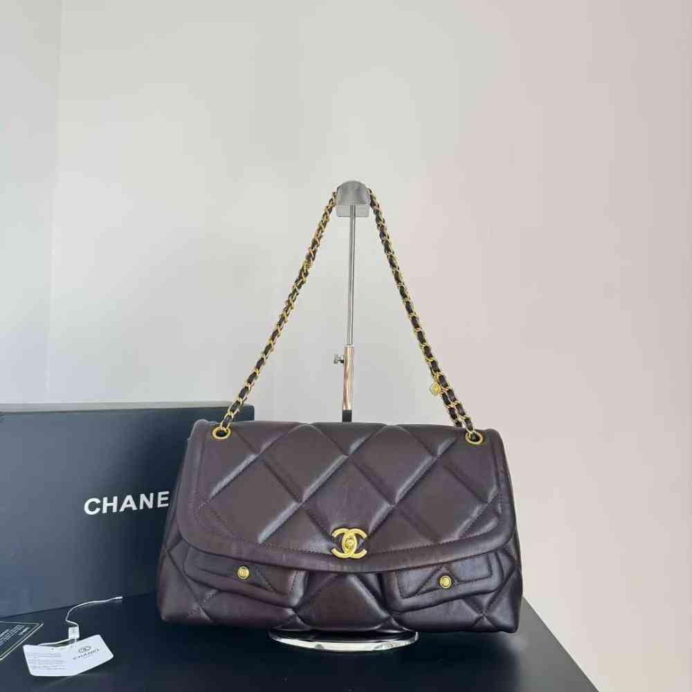 Chanel Burgundy Cargo 25K Shoulder Bag-thumb-1