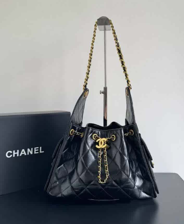 Black Chanel Maxi Brown Mini Shoulder Bag