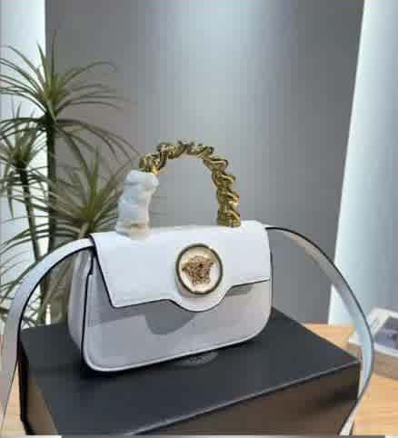 White Versace La Medusa Golden Handbag