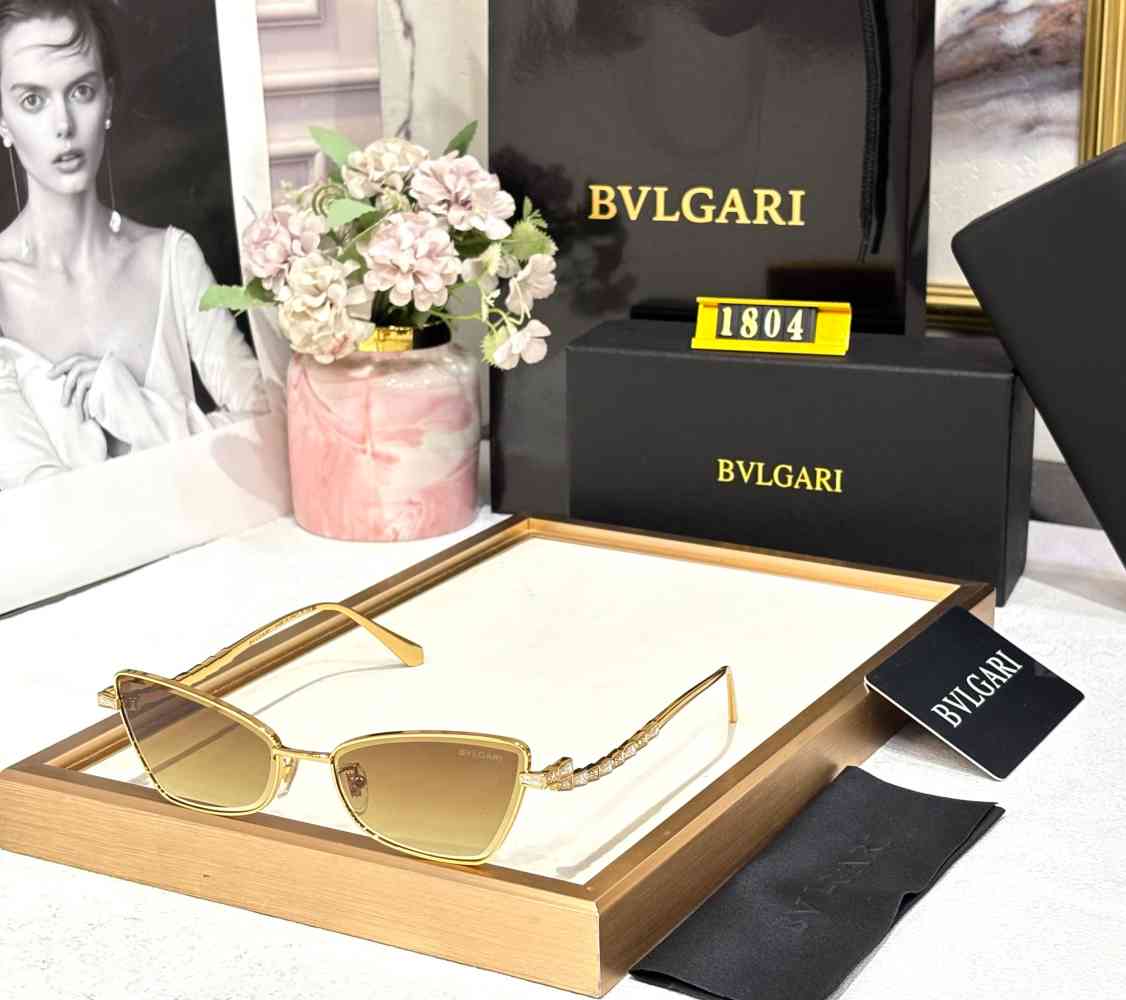 Golden Bvlgari Black Premium Women's Sunglasses