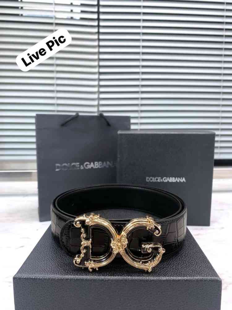 Dolce & Gabbana Black Premium Quality Belt-thumb-5