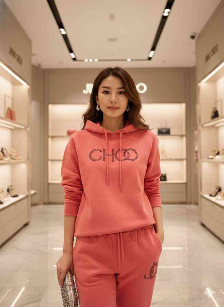 Dark Pink Jimmy Choo Dark Green Premium Co-ord Set