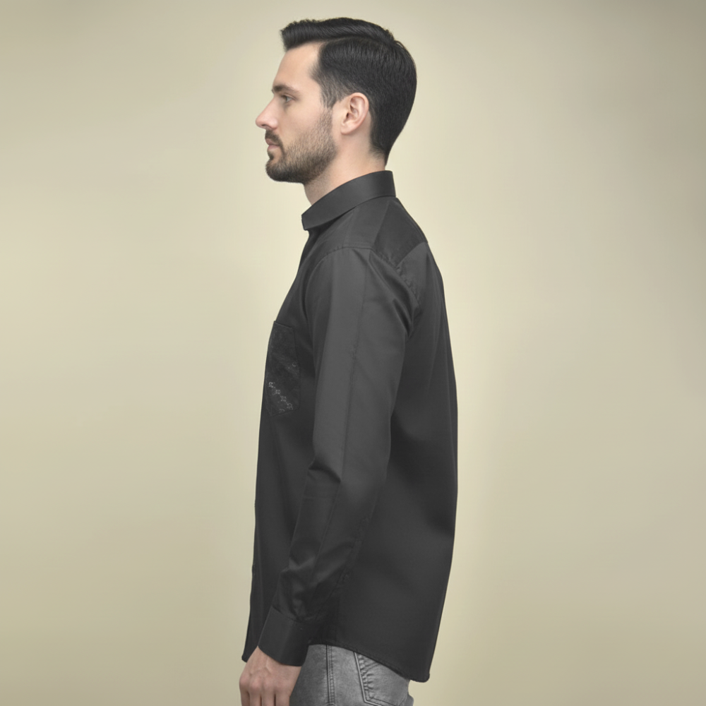Gucci Pocket Printed Black Premium Shirt-2