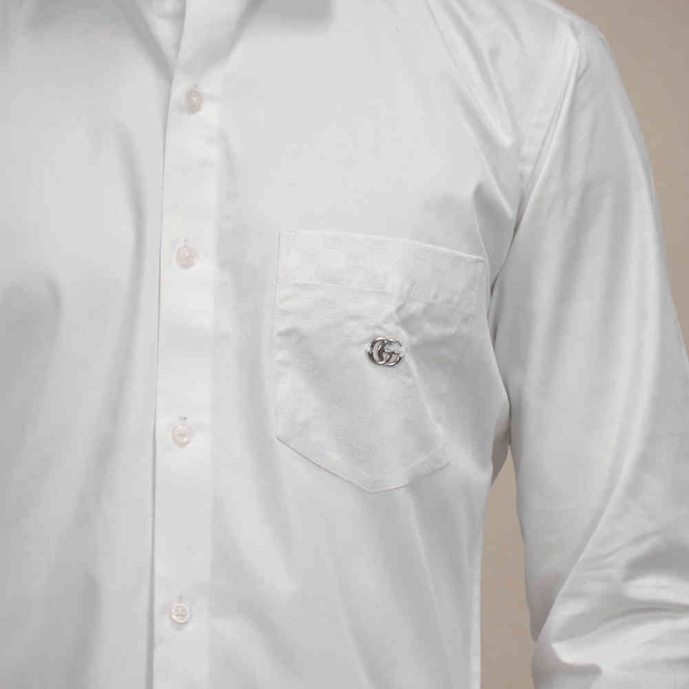 Gucci Pocket Printed White Premium Shirt-3