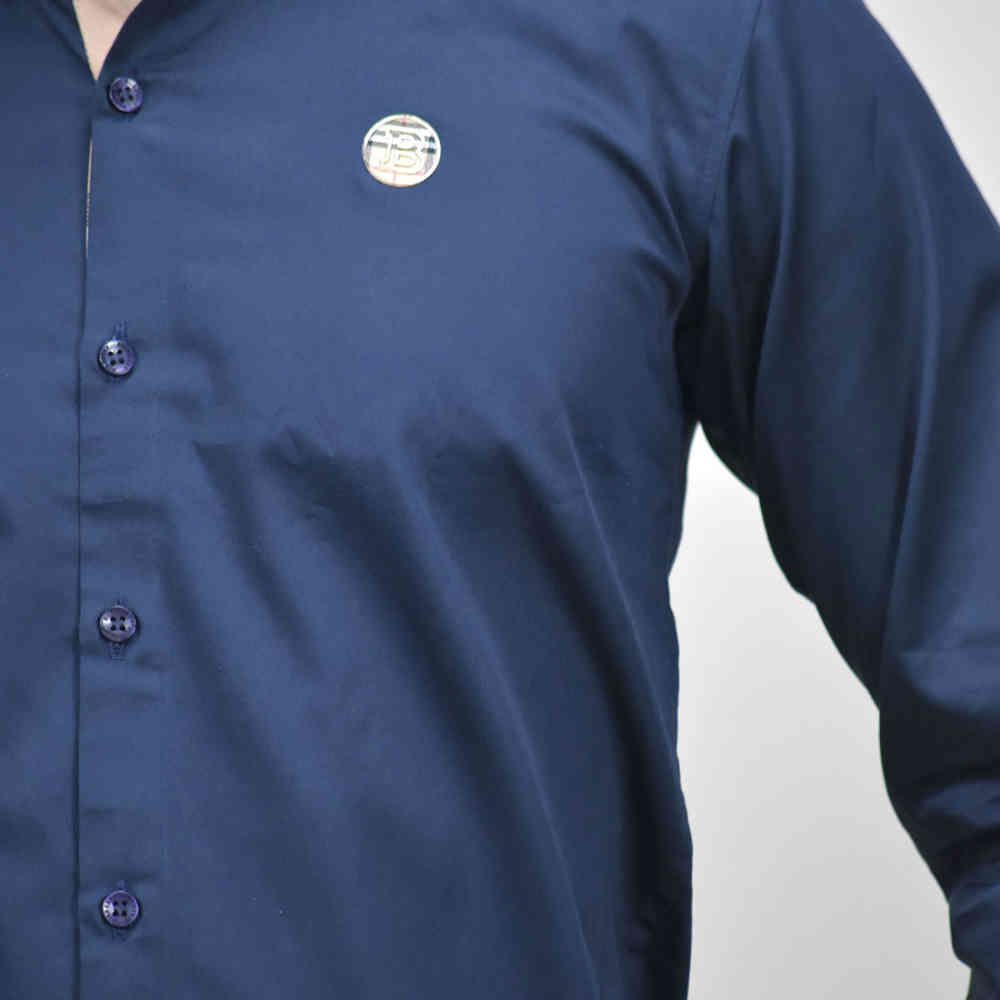 Burberry Navy Blue Premium Quality Shirt-4