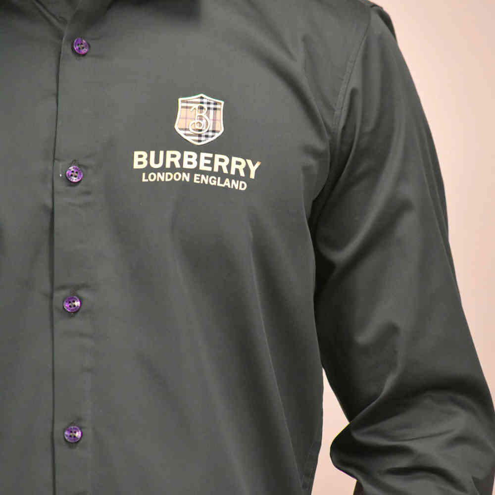 Burberry Dark Green Premium Cotton Shirt-4