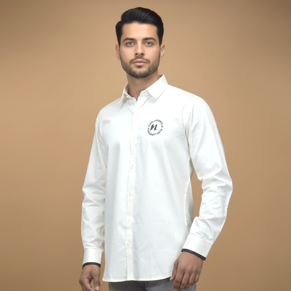 White Karl Lagerfeld Black Premium Quality Shirt