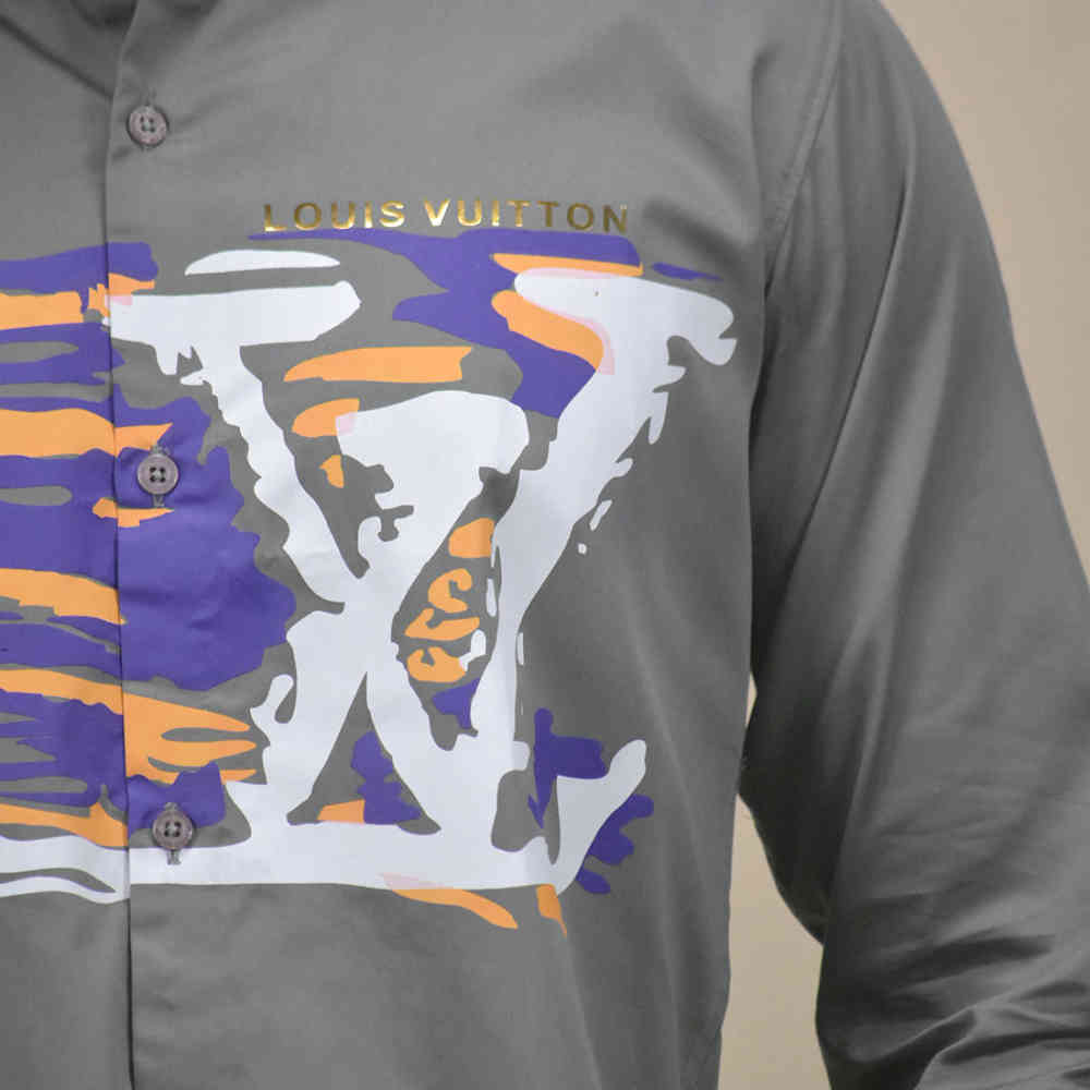 Louis Vuitton Grey Premium Luxury Shirt-4