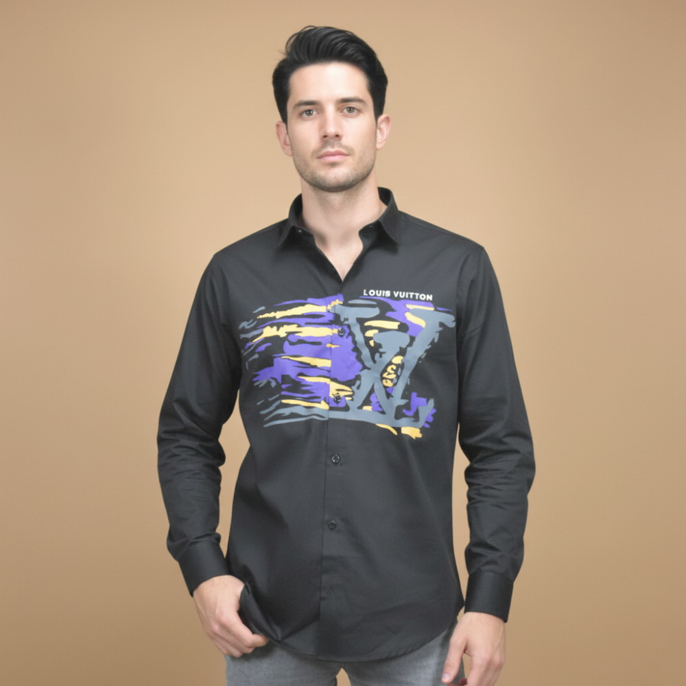 Louis Vuitton Black Premium Luxury Shirt-1