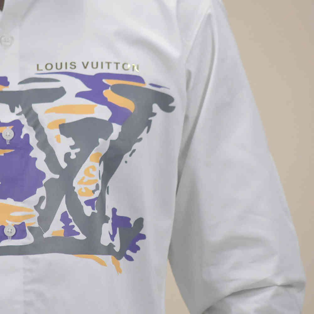 Louis Vuitton White Premium Quality Shirt-3