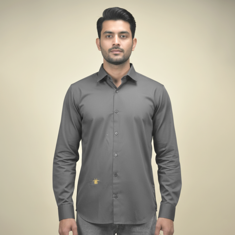 Dior Spider Embroidery Print Grey Premium Shirt-1