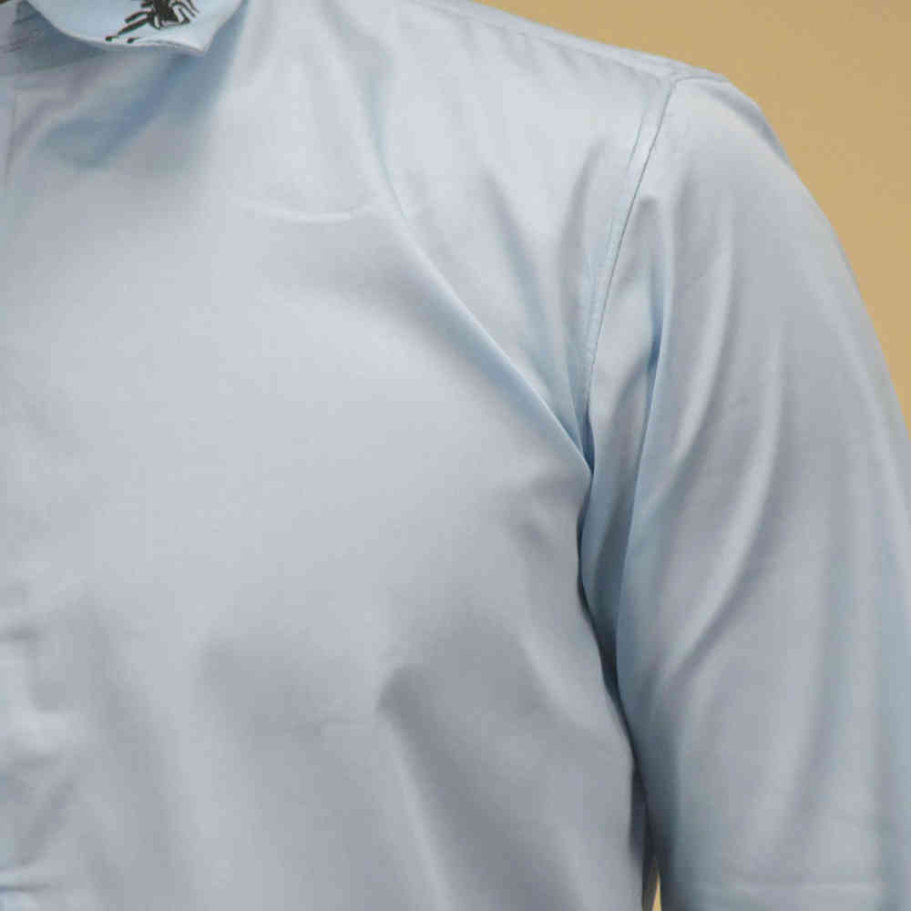 Dior Spider Embroidery Print Sky Blue Premium Shirt-4