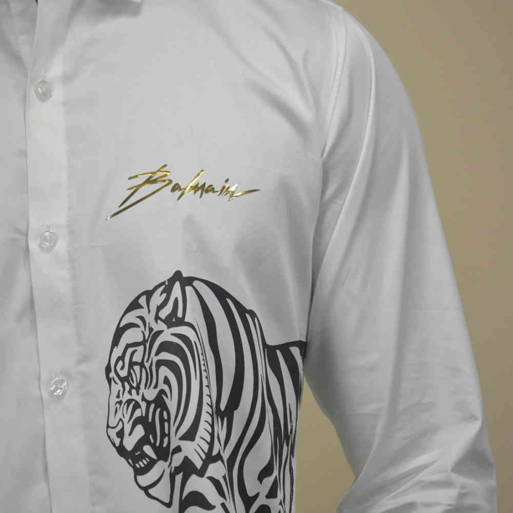Balmain White Premium Quality Shirt-4