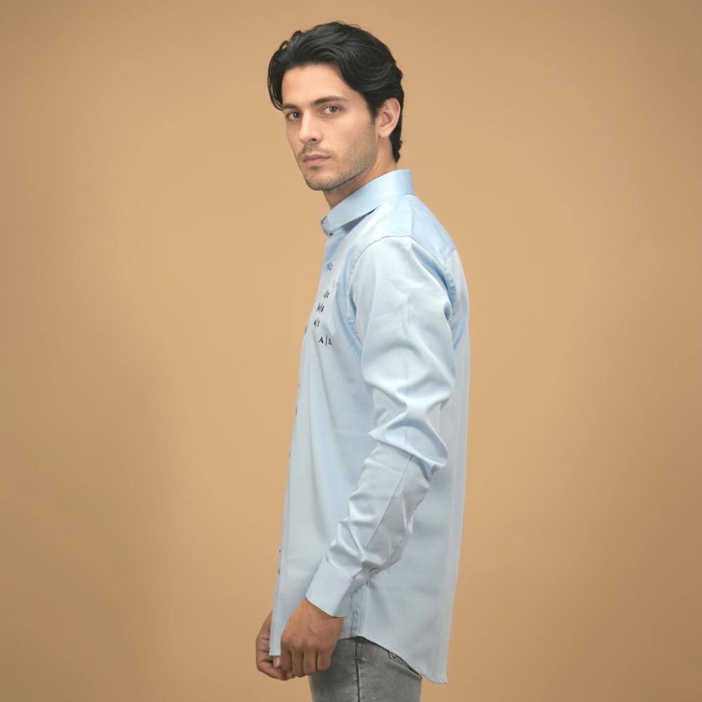 Armani Exchange Sky Blue Premium Quality Shirt-2