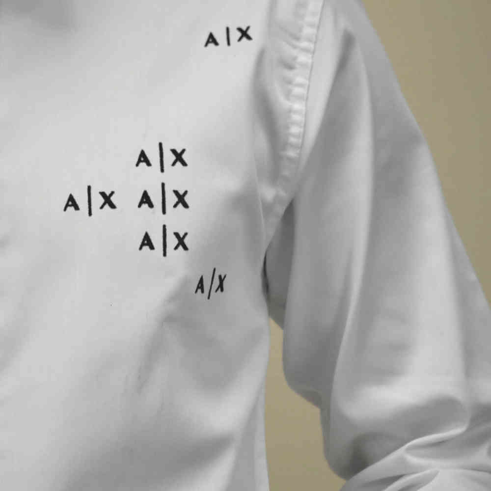 Armani Exchange Embroidered White Shirt-4